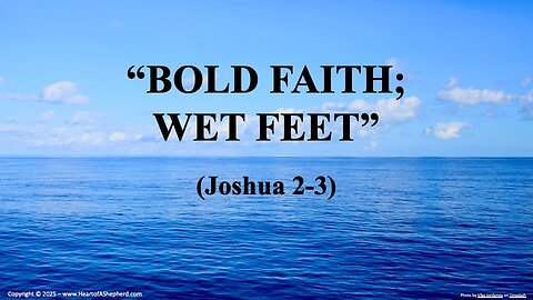 “Bold Faith; Wet Feet” (Joshua 2-3) – A daily Bible study from www.HeartofAShepherd.com.