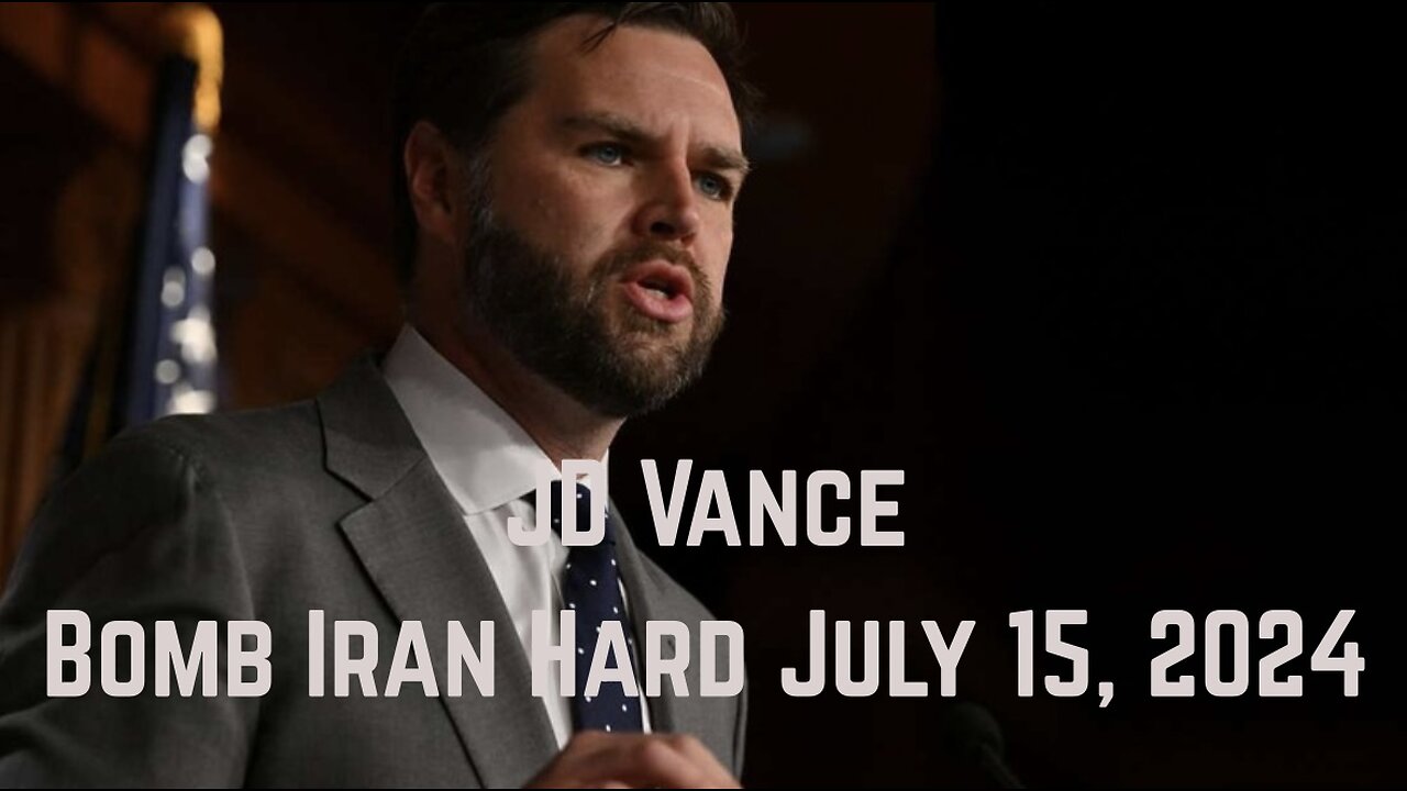 JD Vance: “Bomb Iran Hard” July 15, 2024 RNC by Nick Fuentes