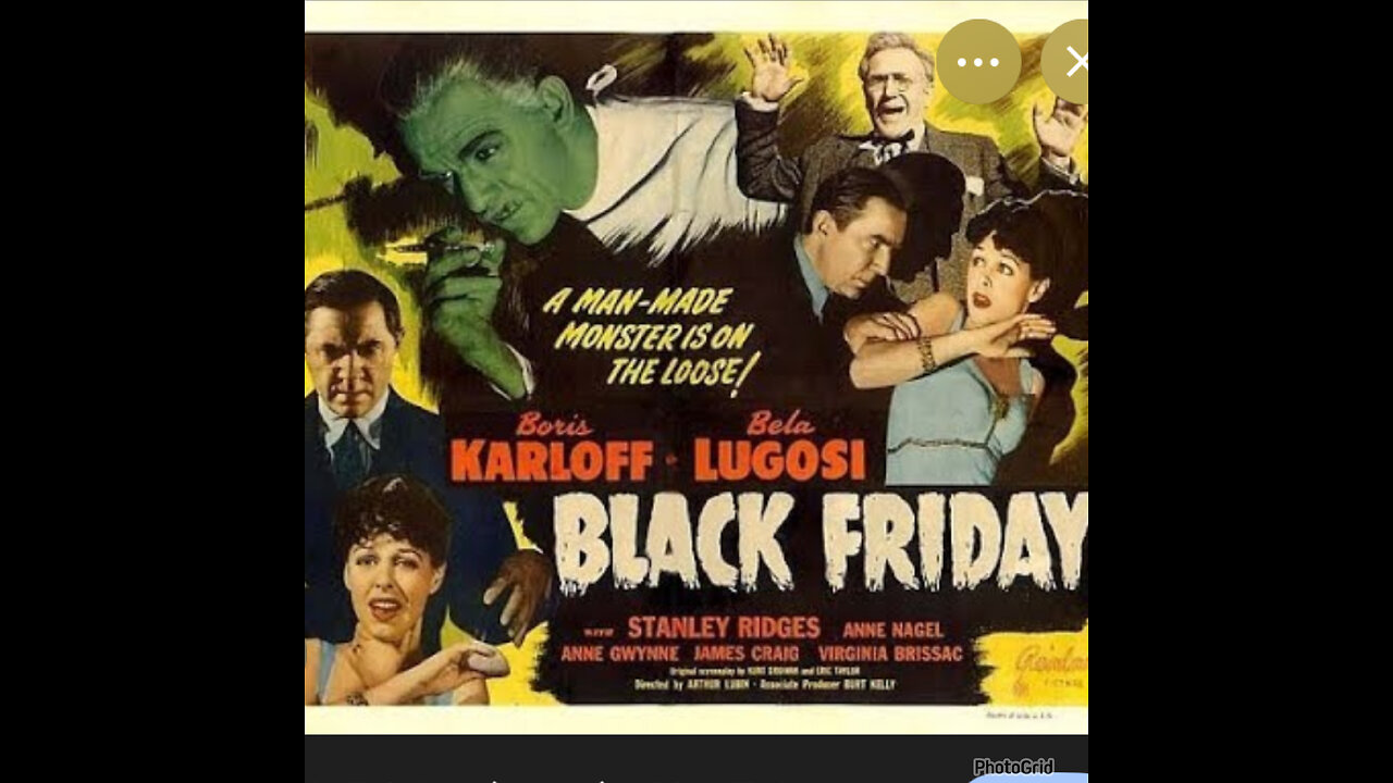 CS # 282 BLACK FRIDAY (1940)Boris Karloff,