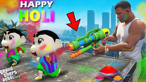 GTA 5: Franklin Celebrates Holi With Shinchan & Pinchan In GTA 5!