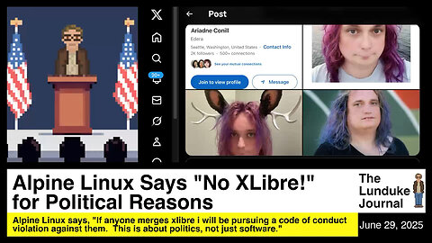 Alpine Linux Says "No XLibre!" for Political Reasons
