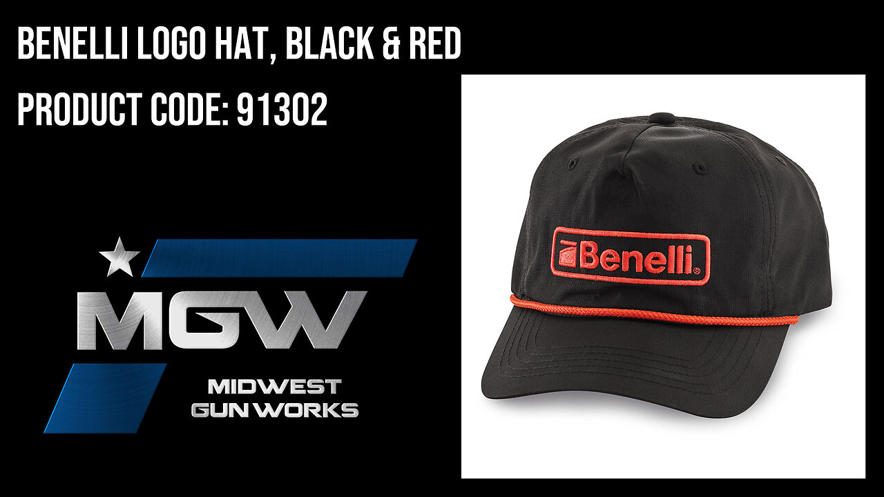 Benelli Logo Hat, Black & Red - 91302
