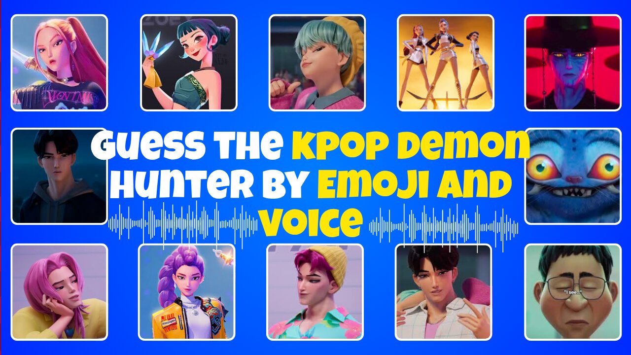 Guess Kpop Demon Hunters Movie Character 2025 by Emoji, Song~ Joey, Saja Boys