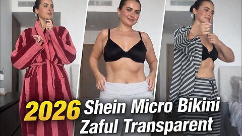 Transparent Dress Try-On Haul 2026 ❤️ See Through Sheer Fabric No Bra – USA Trends | Shein Micro