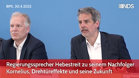 Regierungssprecher Hebestreit zu seinem Nachfolger Kornelius, Drehtüreffekte und seine Zukunft I BPK
