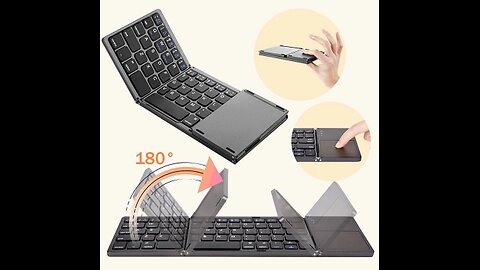 Boost your productivity on a small screen w Foldable Bluetooth Mini Keyboard| Compact and Portable