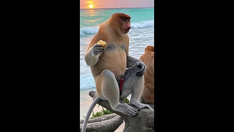 Proboscis monkeys are at risk of extinction.