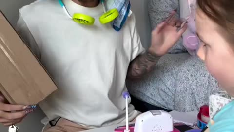 When husband takes playtime very seriously