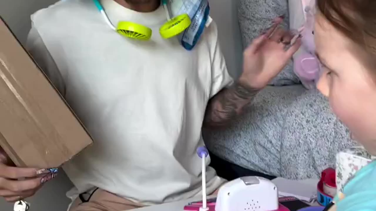 When husband takes playtime very seriously