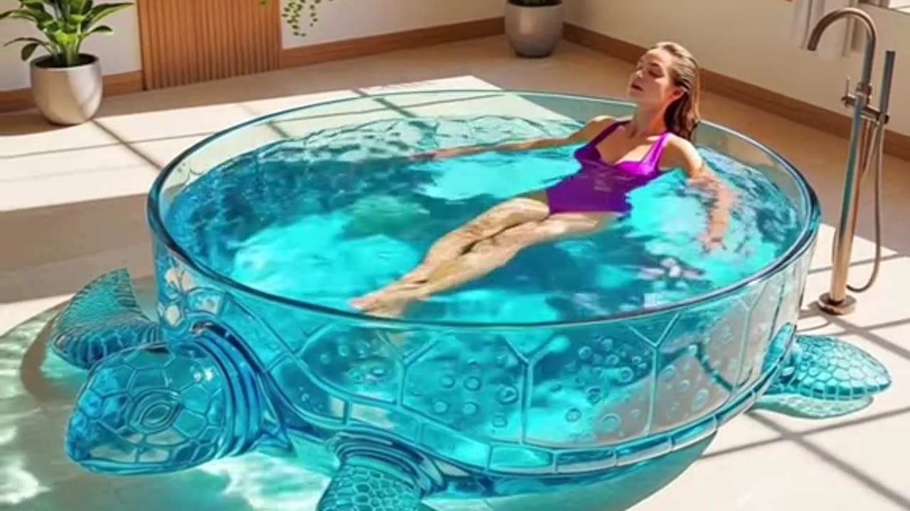 GLASS SEA CREATURES BATH TUBS