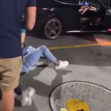 Swinging for his life.