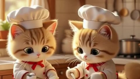 Kitten Bakers: World's Smallest Cakes!