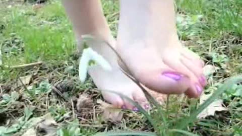 Garden Walking Barefoot