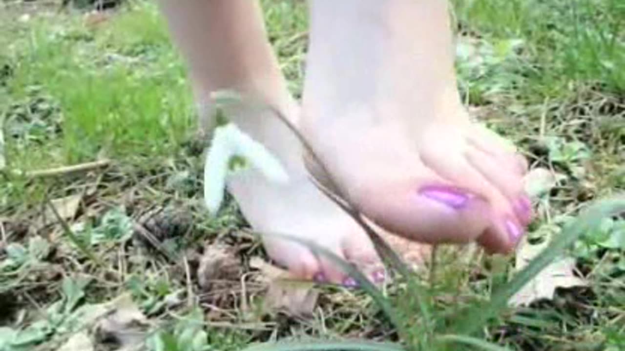 Garden Walking Barefoot