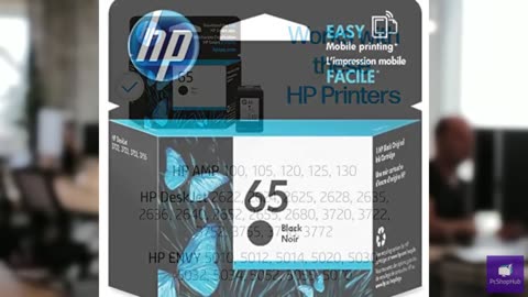 HP 65 Black Ink Cartridge for HP Printers | Works with Printer Series: AMP 100,