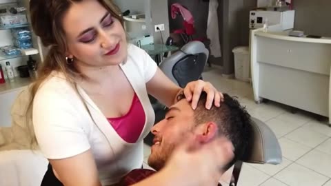 Soothing ASMR Sleep Pill – Relaxing Turkish Lady Barber Hair Wash & Head Massage (Face, Ear, Scalp)