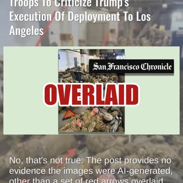 Fact Check: NO EVIDENCE Newsom Used AI Image Of National Guard Troops