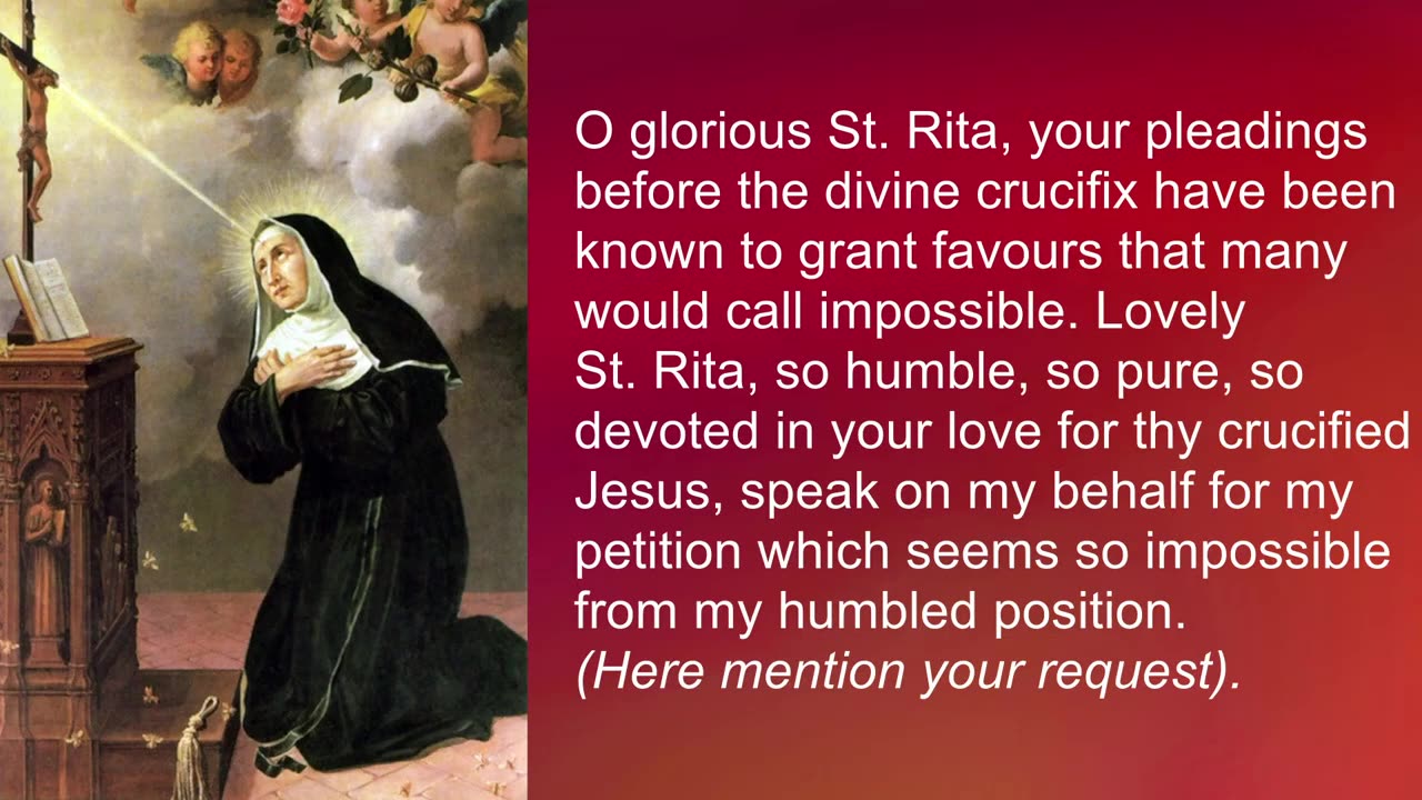 Prayer to St. Rita for Impossible Cases