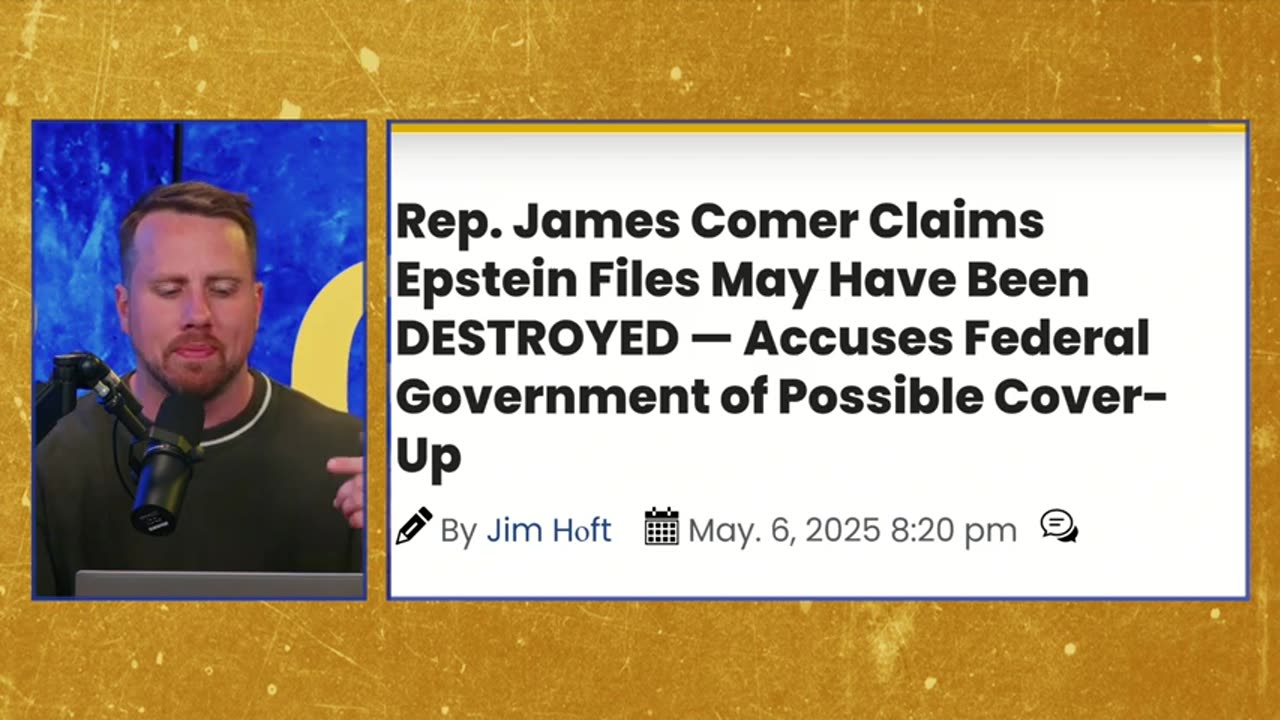 BOMBSHELL: Epstein Documents DESTROYED? Rep. James Comer Reveals SHOCKING Truth | Elijah Schaffer