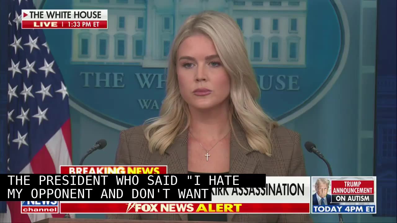 Reporter Grills Leavitt On Trump’s ‘Hate’ Comments Versus Erika Kirk’s Forgiveness