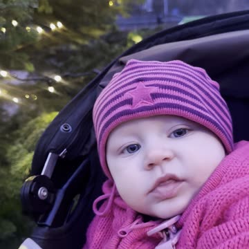 Good Morning 7AM — Baby Kayla by the Christmas Tree 🎄