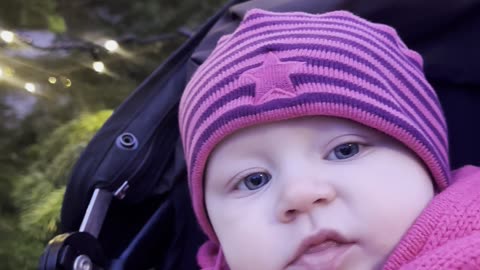 Good Morning 7AM — Baby Kayla by the Christmas Tree 🎄