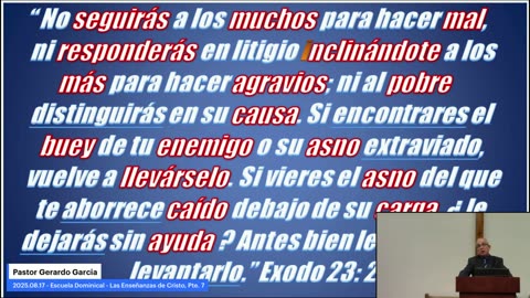 2025.08.17 - Escuela Dominical - Las Enseñanzas de Cristo, Pte. 7