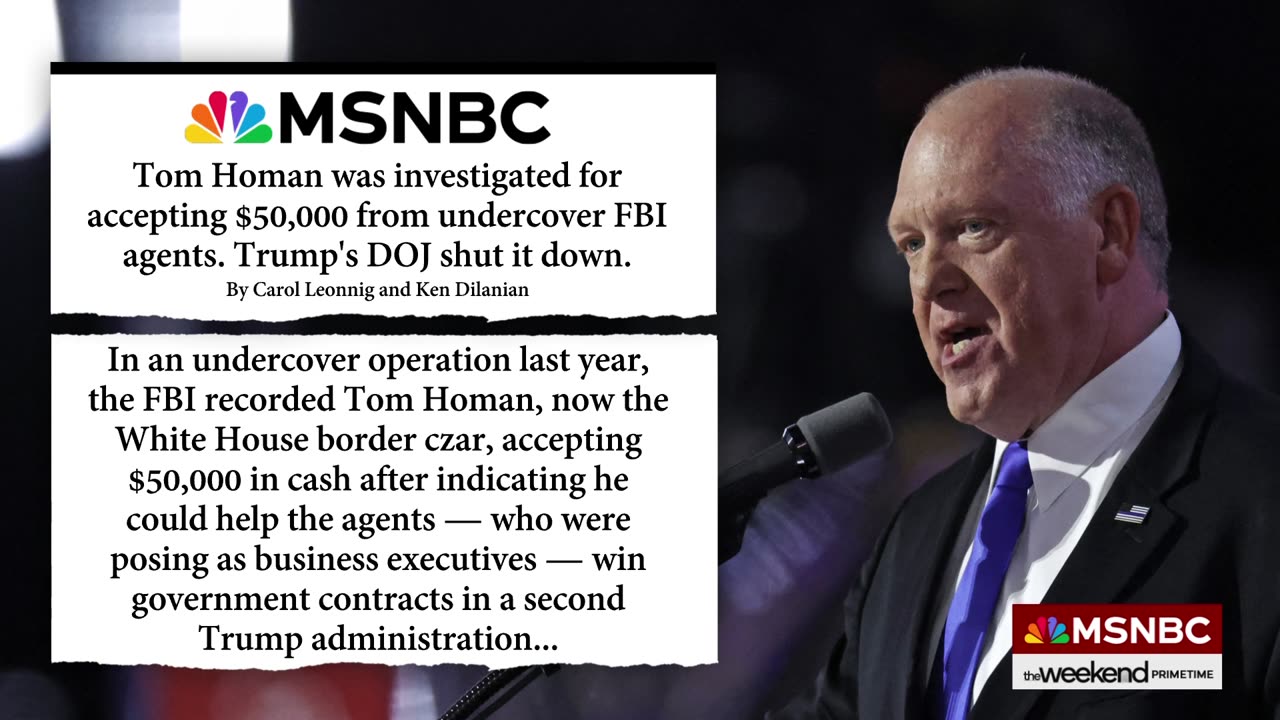 Did Tom Homan solicit bribes?