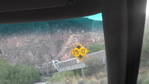 Driving along until a TRAIN goes over the bridge!!!