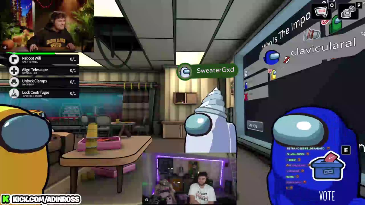 Nick Fuentes game night with Adin Ross, Cheesur, Clavicular, and Cuffem