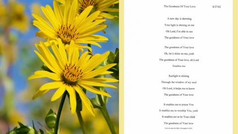 The Goodness Of Your Love, Lyrics from the Everlasting Love Worship Album