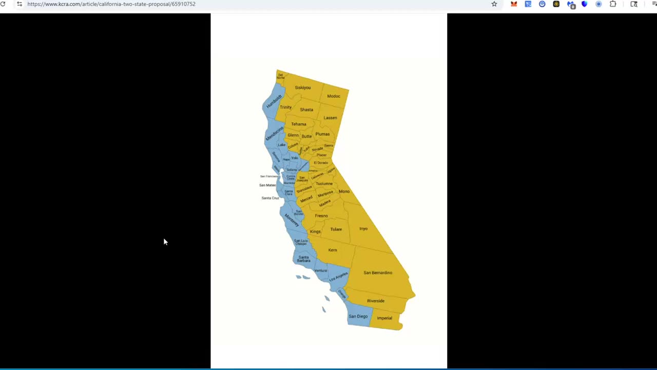California Splitting Into 2 States - Great Idea to Get Your Voice Heard for a Change - Let's Do it!