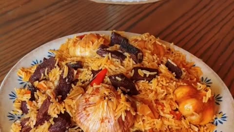 özbek pilavı 🇺🇿 طبق من اوزبكيستان #uzbekistan #abirzkitchen
