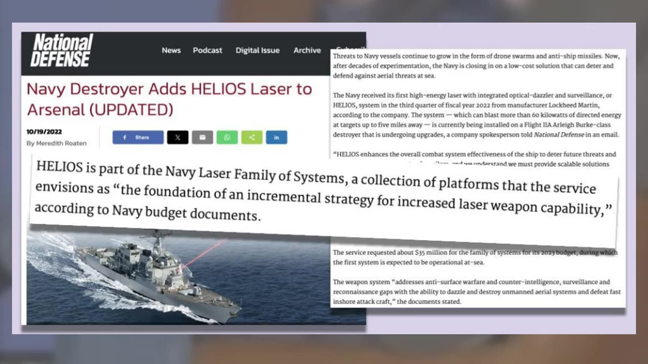 Fact Check: U.S. Navy Did NOT "Admit" Earth Was Flat Or The HELIOS Laser System Has 100 Mile Range