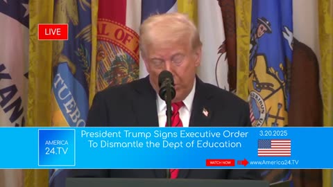 President Trump signs executive order Shutting Down The Department Of Education Today