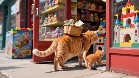 Ginger Gets Lost at the Market, Luckily a Puppy Helps Mama Cat Find Him
