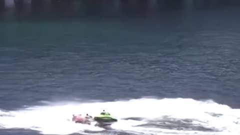Powerboats pulots escape unharmed after crashing in monaco