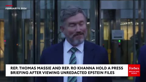 BREAKING: Thomas Massie And Ro Khanna Hold A Press Briefing After Viewing Unredacted Epstein Files