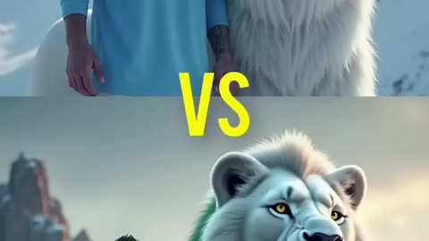 Messi Lion vs Ronaldo Lion #storytelling #shortsviral #shortsfeed
