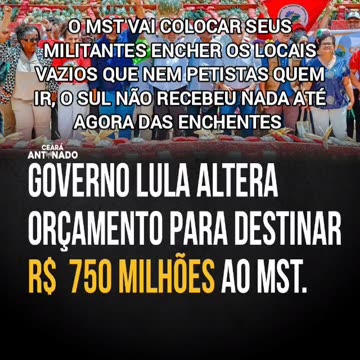 LULALADRÃO destina dinheiro para o SMT investir na Venezuela em troca MST vai colocar seus militantes para encher os locais vazio do petista, dinheiro do povo para enganar o povo.