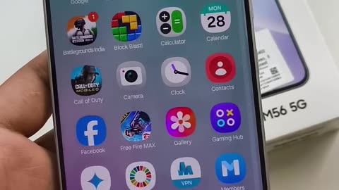 New samsung F56 5G new vertical app drawer in one ui