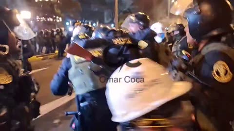 Several police officers injured after explosives detonated alongside a Molotov