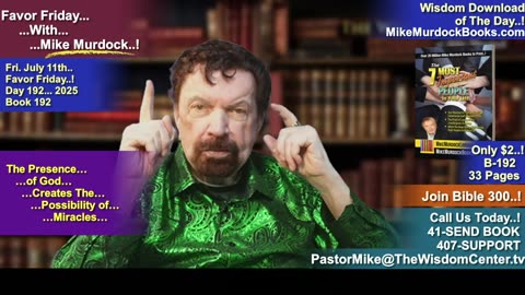 Fri. July 11 - Favor Friday With Mike Murdock..!!!