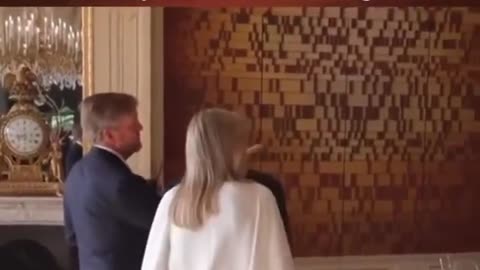 Queen Máxima of the Netherlands mock Trump's mouth