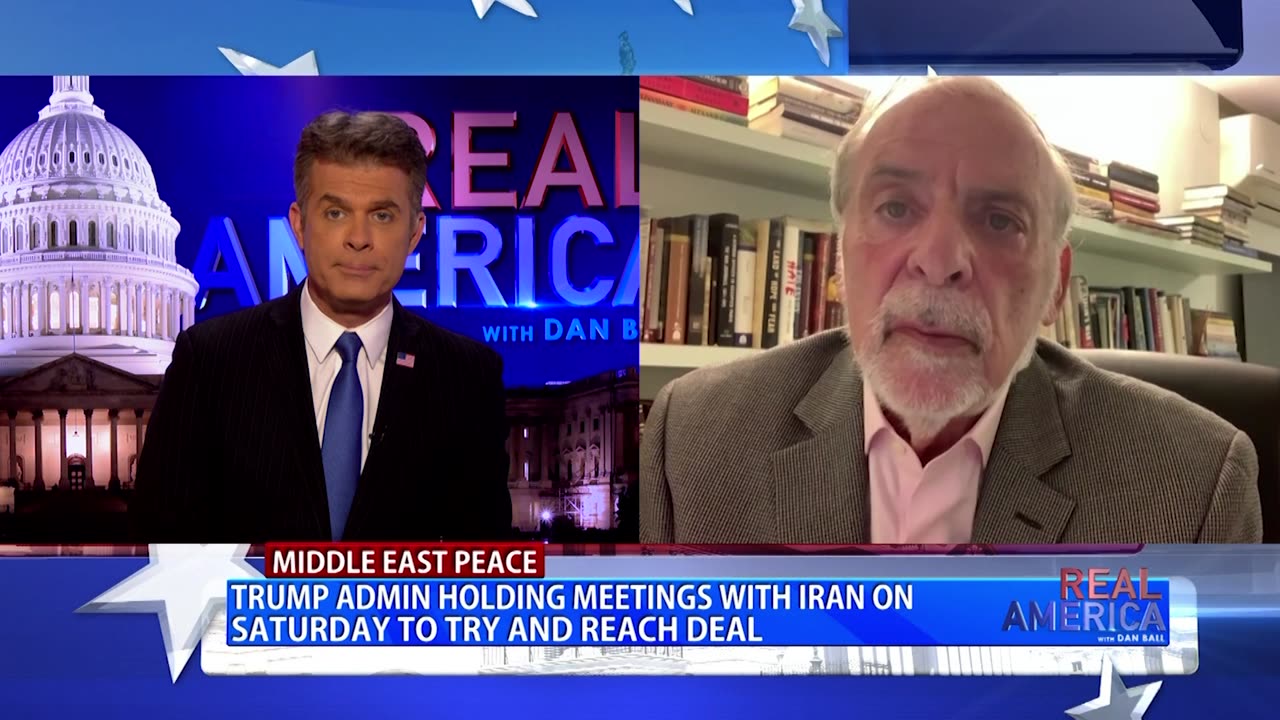 REAL AMERICA -- Dan Ball W/ Dov Hikind, Netanyahu Meets With President Trump, 4/8/25