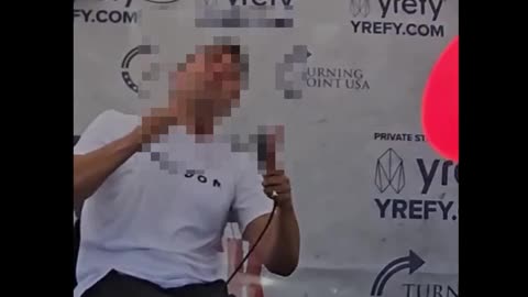 Assassination of Charlie Kirk in slow motion..