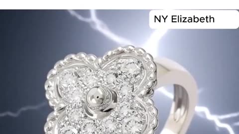 VAN CLEEF & ARPELS VINTAGE ALHAMBRA DIAMOND RING