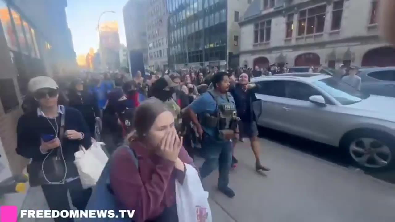 ICE OUT NOW says ANTIFA in NYC