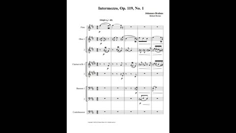 Johannes Brahms – Intermezzo, Op. 119, No. 1 (Woodwind Octet)