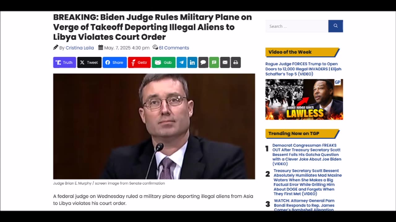 Biden Judge Rules Military Plane on Verge of Takeoff Deporting Illegal Aliens to